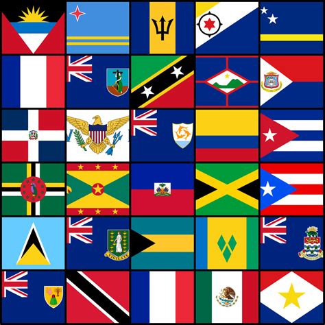 caribbean island flags